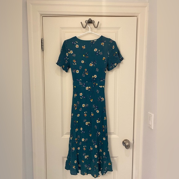 Green Miami floral midi dress size: XXS - Picture 2 of 5